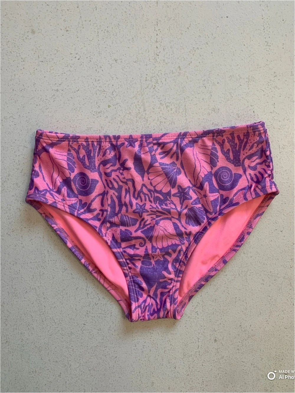 Cat & Jack Girl’s Large Pink & Purple Bikini Set + Coverup Shorts NWT Beach